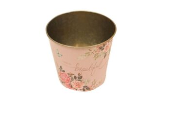 Macetero Metal Rosa