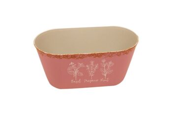 Macetero Rosa Flores 26x13x12
